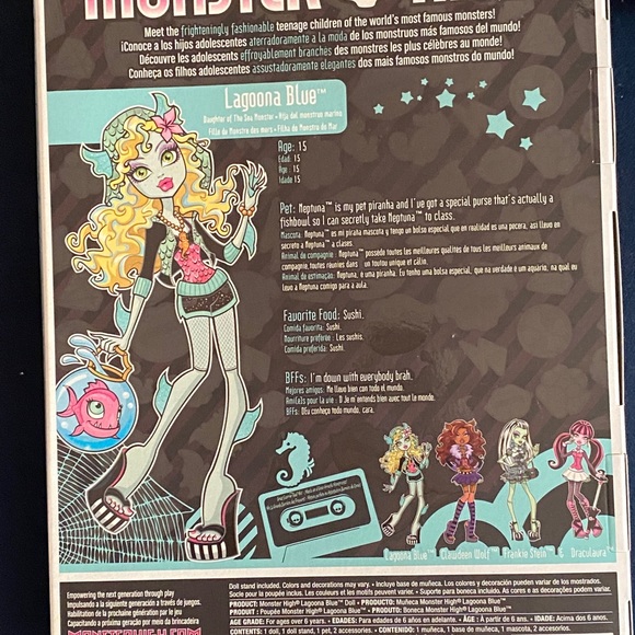 NIB LAGUNA BLUE MONSTER HIGH 2022 reproduction doll *SOLD OUT* - Picture 4 of 6